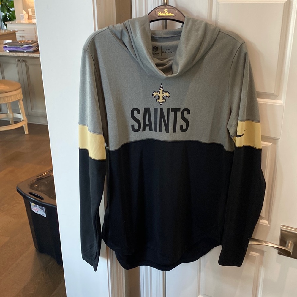 Nike Dri Fit New Orleans Saints thin pullover.  Medium